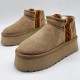 Зимние угги UGG Classic Ultra Mini с вышивкой