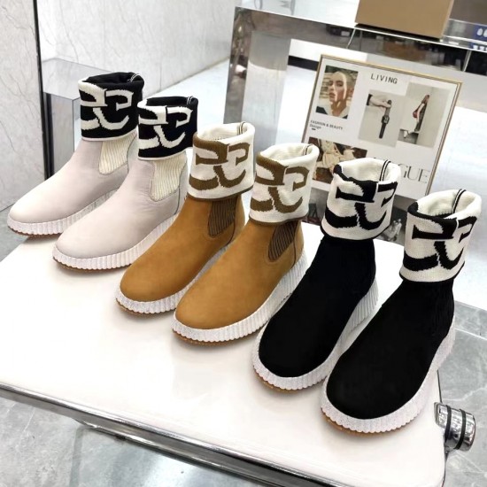 Текстильные ботинки UGG с логотипом