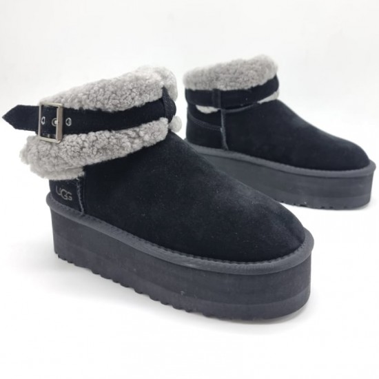 Зимние угги UGG с меховой отделкой