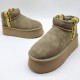 Зимние угги UGG Classic Ultra Mini с вышивкой