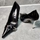 Кожаные туфли-лодочки Versace с ремешком