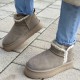 Зимние угги UGG Classic Ultra Mini с вышивкой