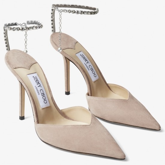 Туфли Jimmy Choo Saeda 100 с драгоценными камнями