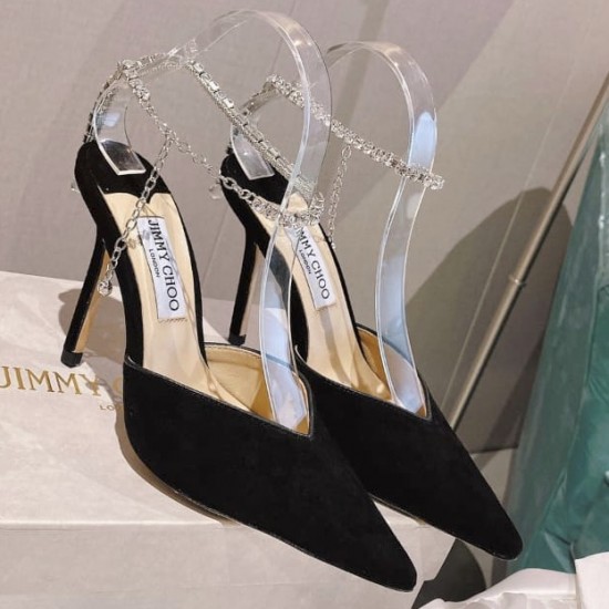 Туфли Jimmy Choo Saeda 100 с драгоценными камнями