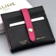 Футляр Celine чёрный для кредитных карт с розовой застёжкой