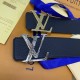 Ремень Louis Vuitton с серебристой пряжкой слитки