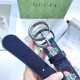 Ремень Gucci с монограммой GG и пчелой