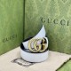 Ремень Gucci белый с золотистой пряжкой