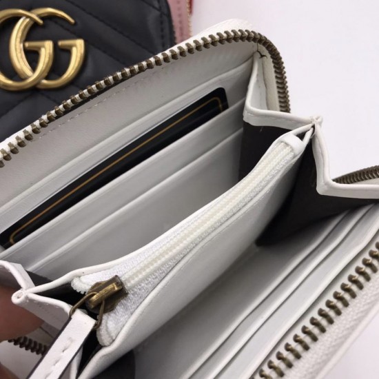 Кошелек Gucci mini черный Double G логотип