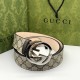 Ремень Gucci монограмм с серебряной пряжкой