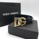 Ремень Dolce Gabbana чёрный с золотистой пряжкой