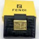 Кошелек Fendi mini чёрный с монограммой