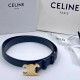 Ремень Celine чёрный с золотистой пряжкой