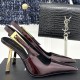 Туфли-лодочки Saint Laurent Lee Slingback из лакированной кожи