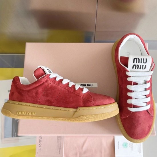 Кроссовки Кроссовки Miu Miu из выбеленной замши