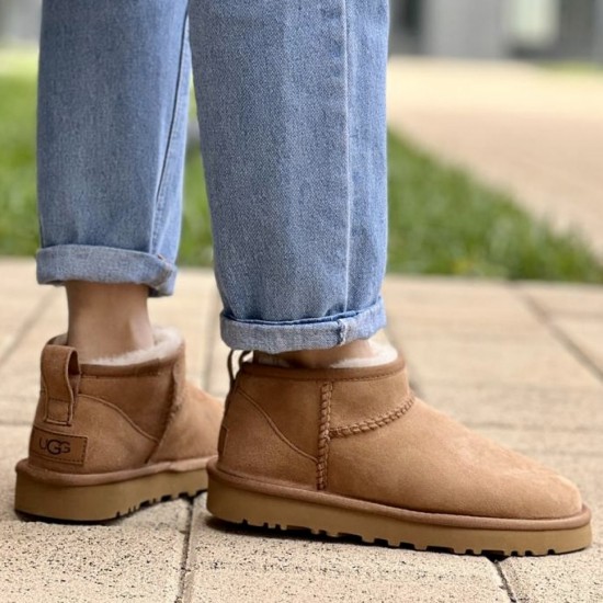 Угги Зимние угги UGG Classic Mini II Chestnut