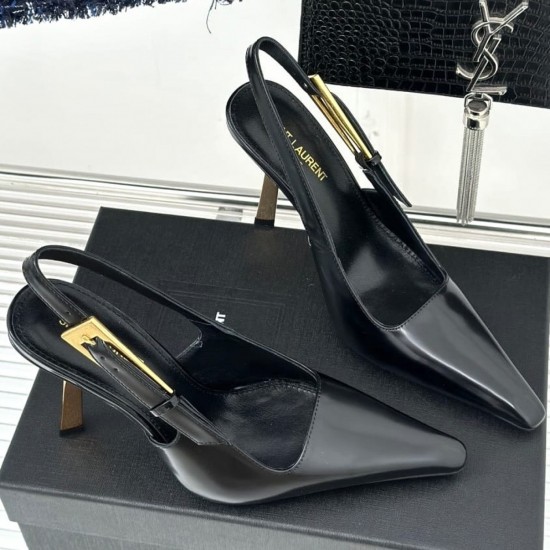 Туфли-лодочки Saint Laurent Lee Slingback из матовой кожи