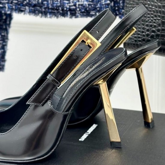 Туфли-лодочки Saint Laurent Lee Slingback из матовой кожи