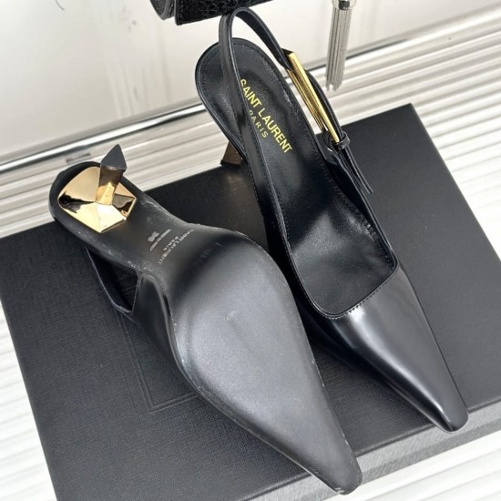 Туфли-лодочки Saint Laurent Lee Slingback из матовой кожи