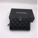 Кошелек Chanel mini из гладкой кожи с серебристой фурнитурой