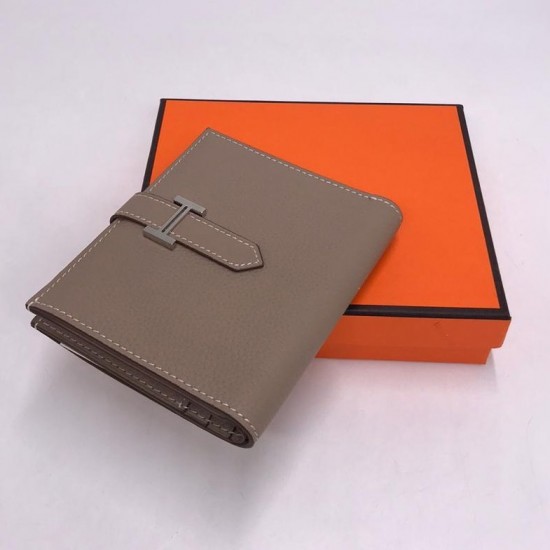 Кошелек Hermes Kelly Pocket 14 серый