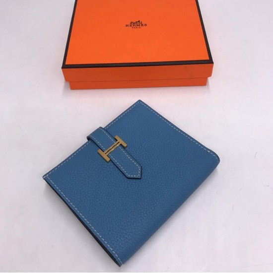 Кошелек Hermes Kelly Pocket 14 синий