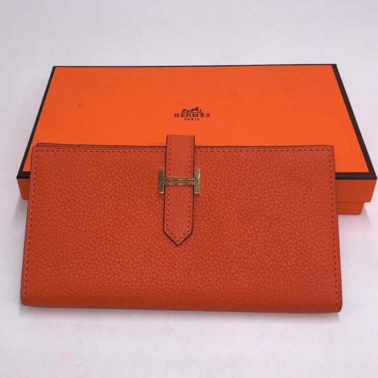 Кошелек Hermes Kelly Pocket 18 рыжий