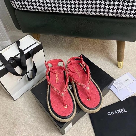 Босоножки Chanel Cruise красные