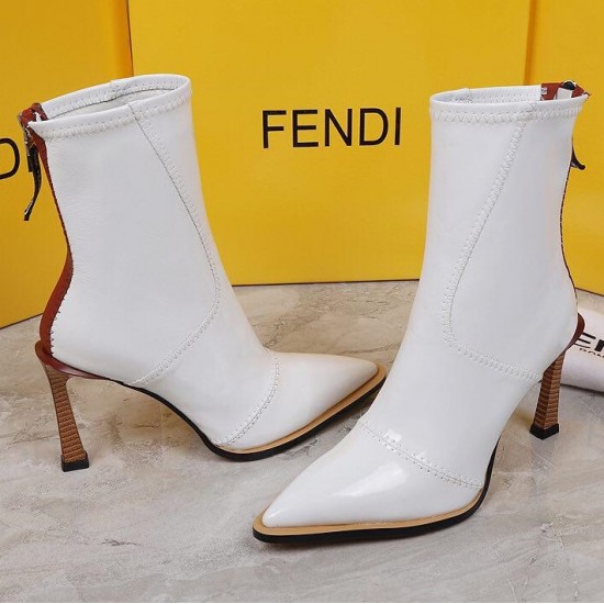 Кожаные ботильоны FENDI