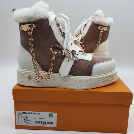 Ботинки Louis Vuitton Sneaker Boots бежевые