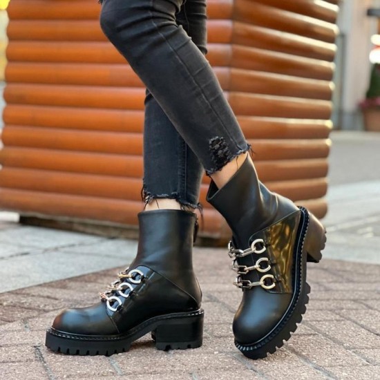 Ботинки Givenchy с цепочкой черные