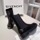 Кожаные ботинки Givenchy Show лакированные чёрные