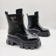 Ботинки Prada Monolith с молнией чёрные