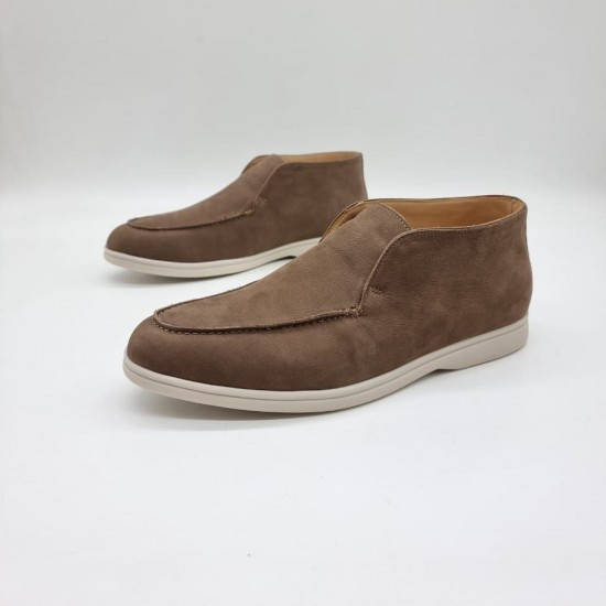Ботинки Loro Piana Open Walk кожаные коричневые