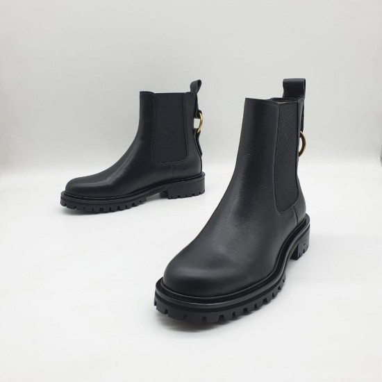 Ботинки-челки Givenchy с пряжкой чёрные