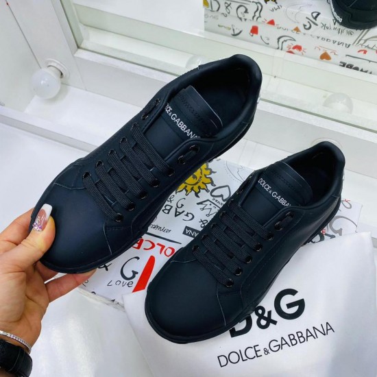 Кожаные кеды Dolce Gabbana чёрные