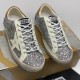 Сникеры Golden Goose Super-Stars серебристые с желтыми вставками