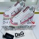 Кеды Dolce & Gabbana Custom 2.Zero белые с розовым