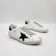 Кеды Golden Goose Superstar белые с чёрной звездой