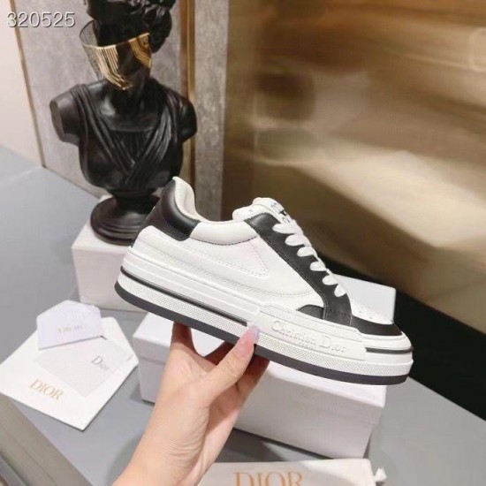 Кеды Dior D-Freeway белые с чёрной отделкой