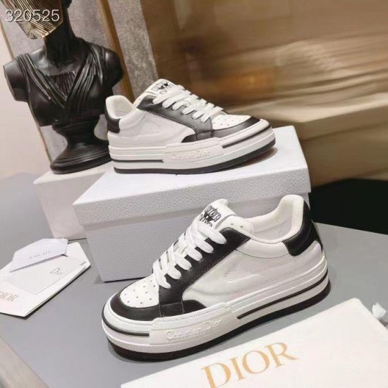 Кеды Dior D-Freeway белые с чёрной отделкой