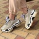 Кроссовки Balenciaga Triple S бежево-чёрные