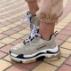 Кроссовки Balenciaga Triple S бежево-чёрные