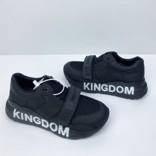 Кроссовки Burberry Kingdom комбинированные чёрно-белые