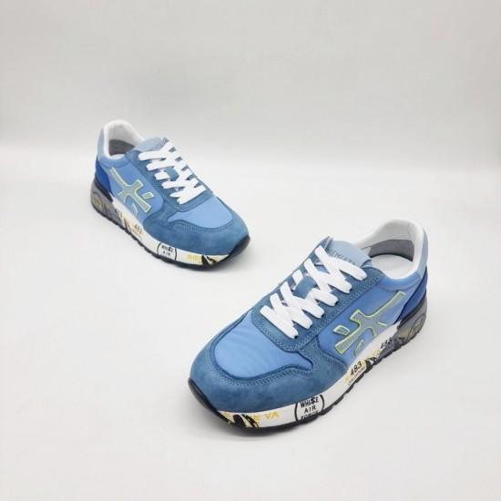 Комбинированные кроссовки Premiata Mick голубые