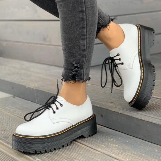 Кожаные лоферы Dr.Martens со шнурками