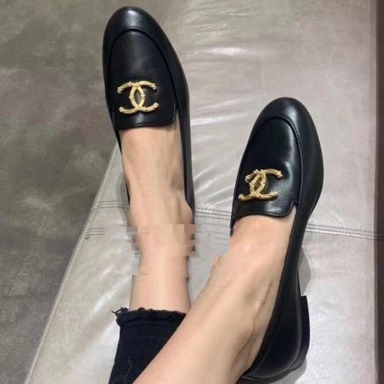 Лоферы CHANEL черные