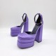 Туфли Versace на платформе Medusa Aevitas фиолетовые