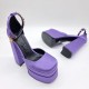 Туфли Versace на платформе Medusa Aevitas фиолетовые