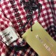 Палантин Burberry в мелкую клетку красный